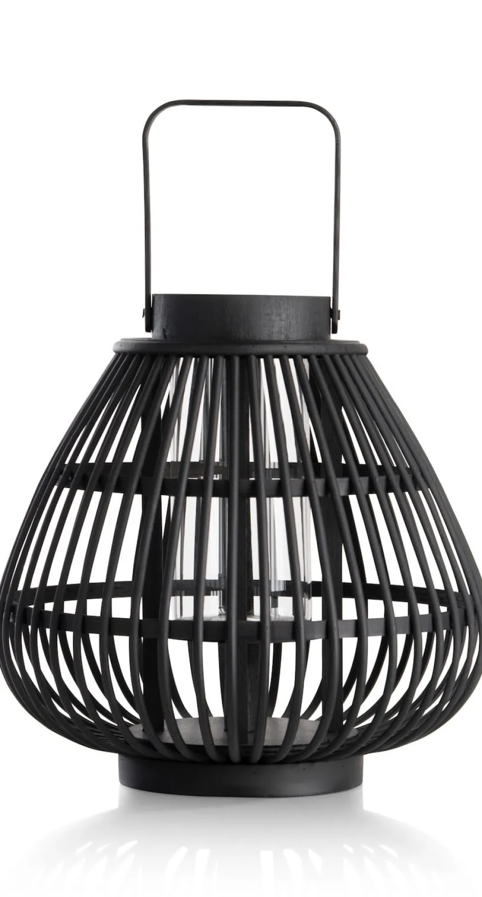 Philou windlicht H26,5cm - Zwart