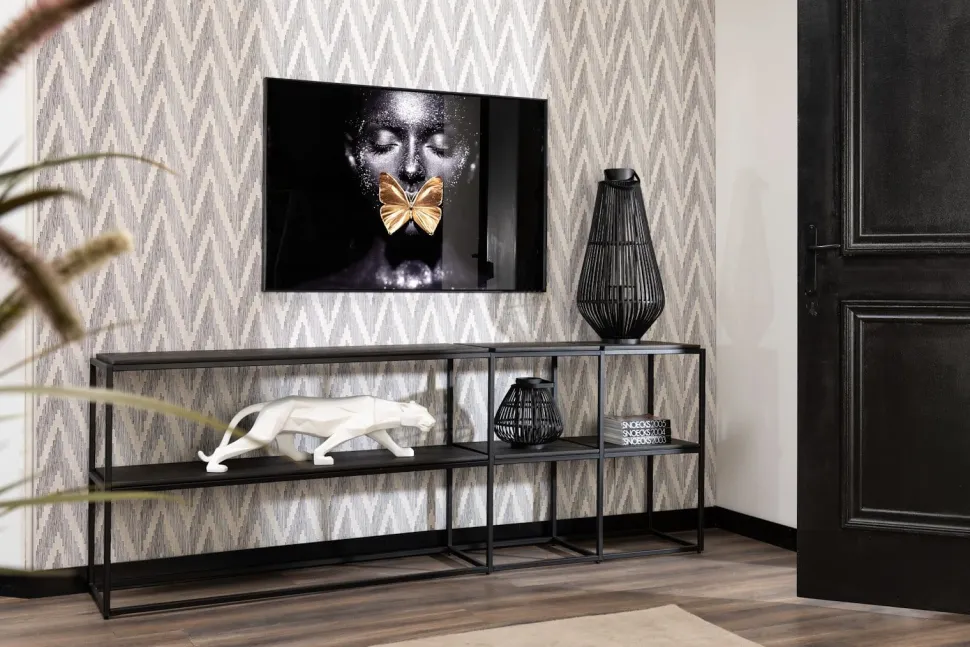 Philou windlicht H26,5cm - Zwart