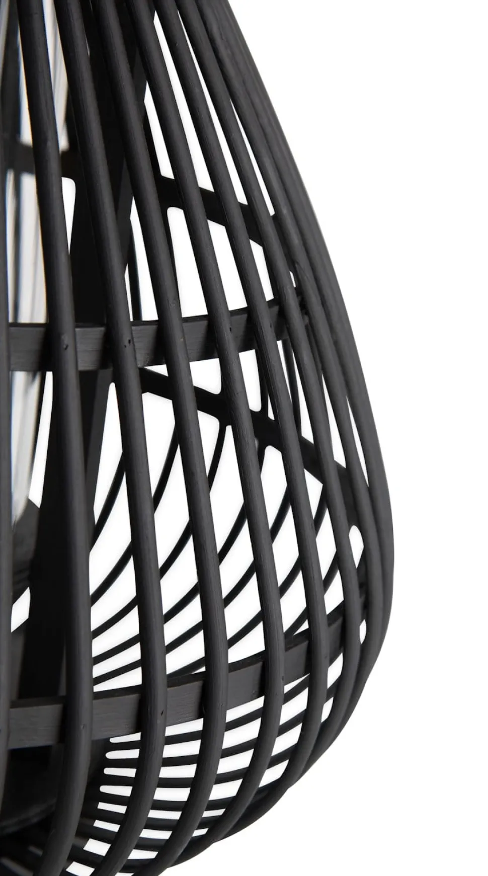 Philou windlicht H26,5cm - Zwart