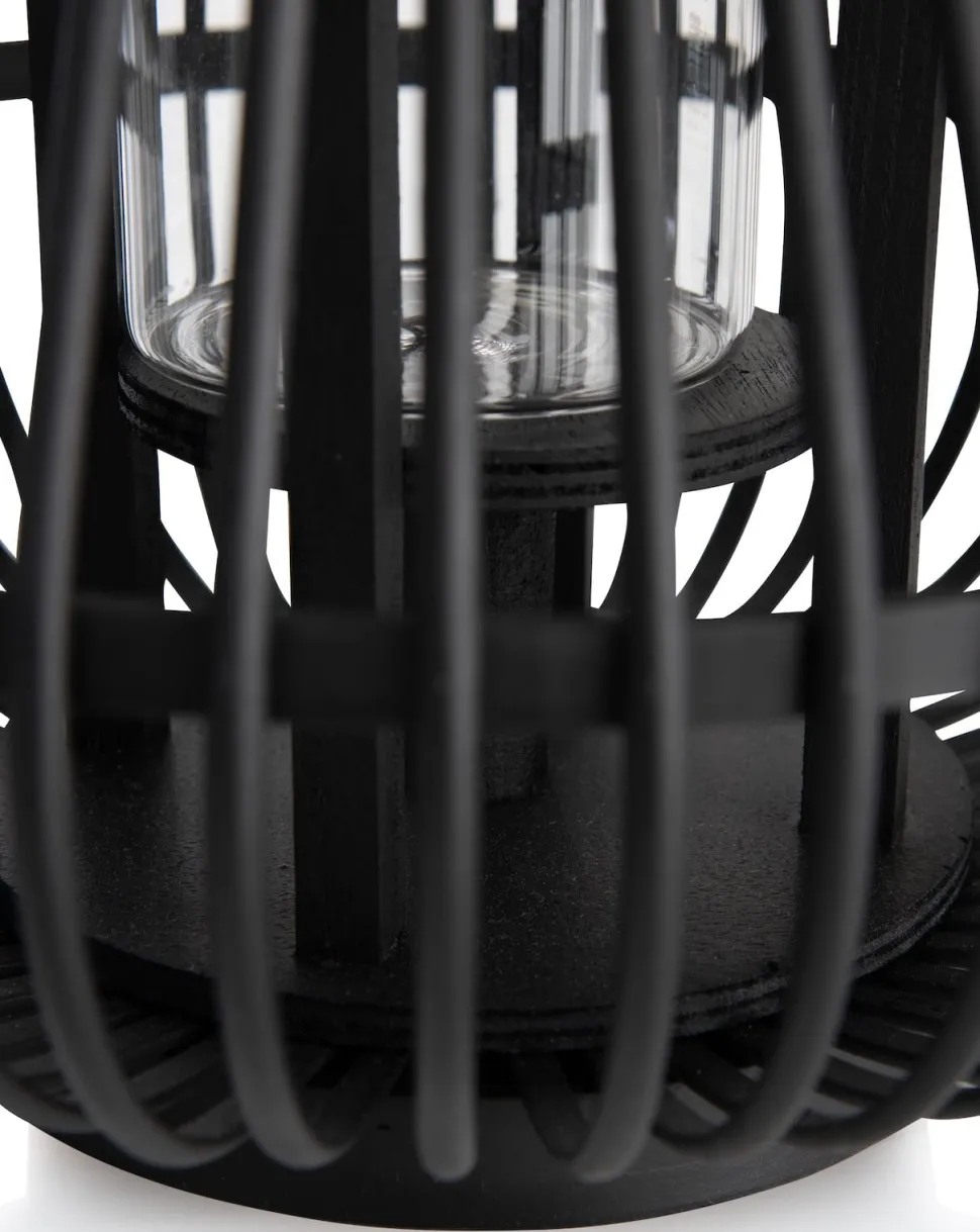 Philou windlicht H26,5cm - Zwart