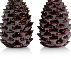 Pine kandelaar H15cm - Bruin