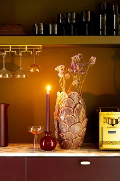 Pomegranate kandelaar H12cm - Bordeaux