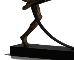 Pushing beeld H33cm - Goud