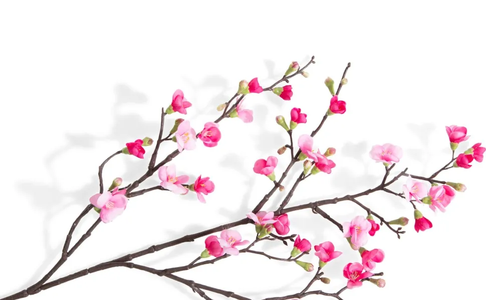 Qunince Spray H97cm kunstbloem - Roze