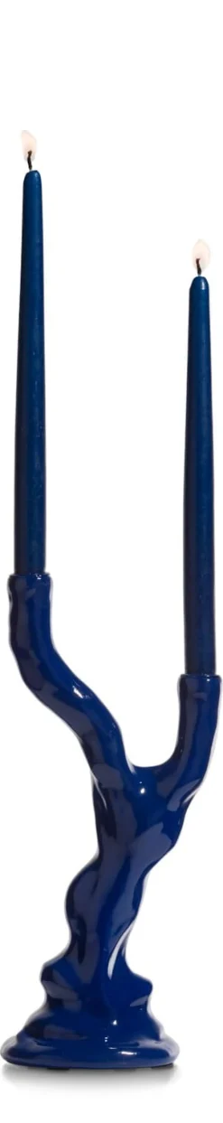 Rebecca kandelaar H36cm - Blauw