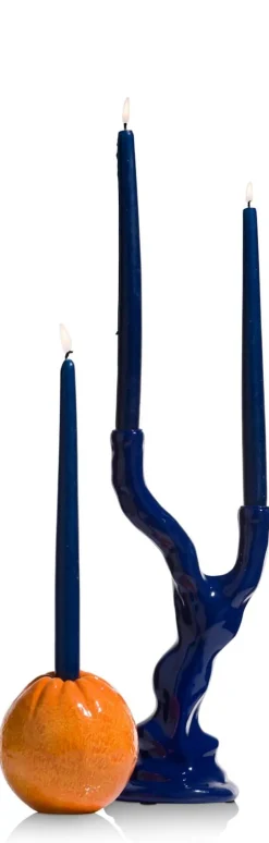 Rebecca kandelaar H36cm - Blauw
