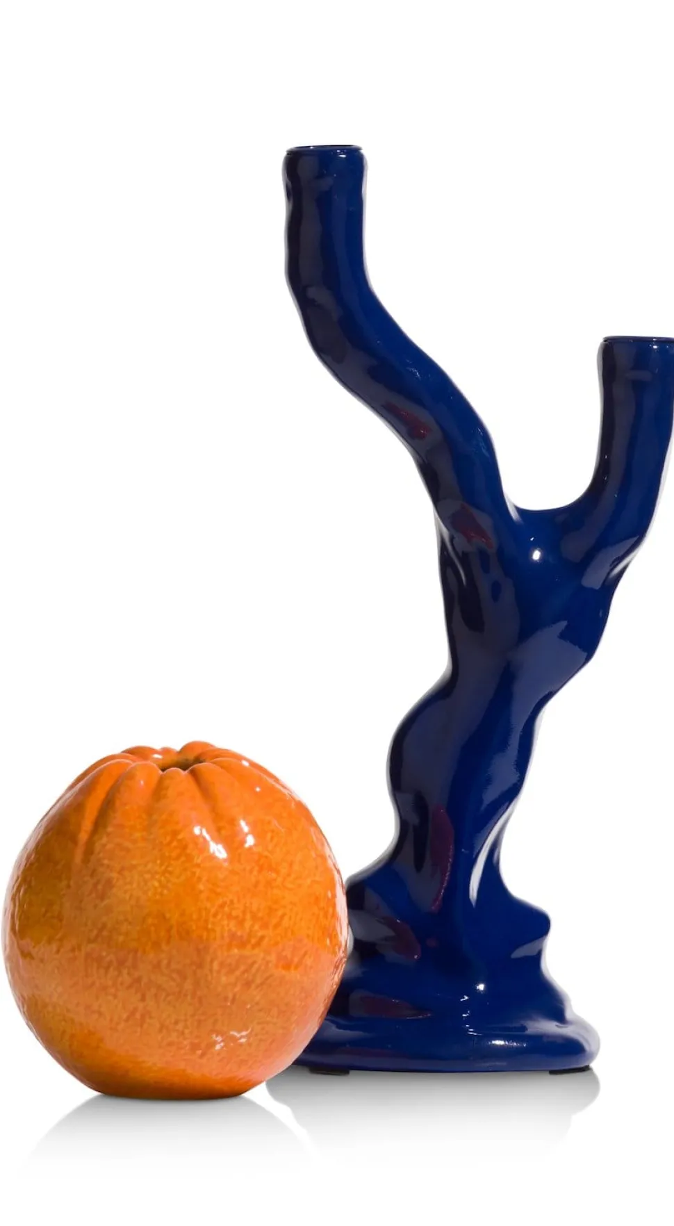 Rebecca kandelaar H36cm - Blauw