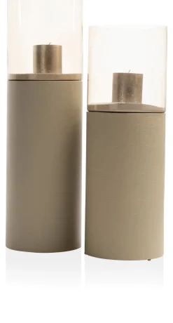 Reza windlicht H74cm - Taupe