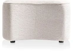 Roan poef maan H44cm - Creme