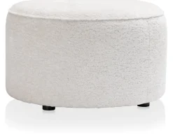 Roan poef rond H44cm - Creme