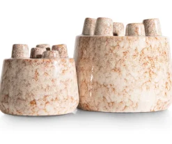 Safia vaas H15cm - Beige