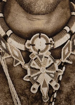 Samburu Warrior schilderij 75x125cm - Multikleur