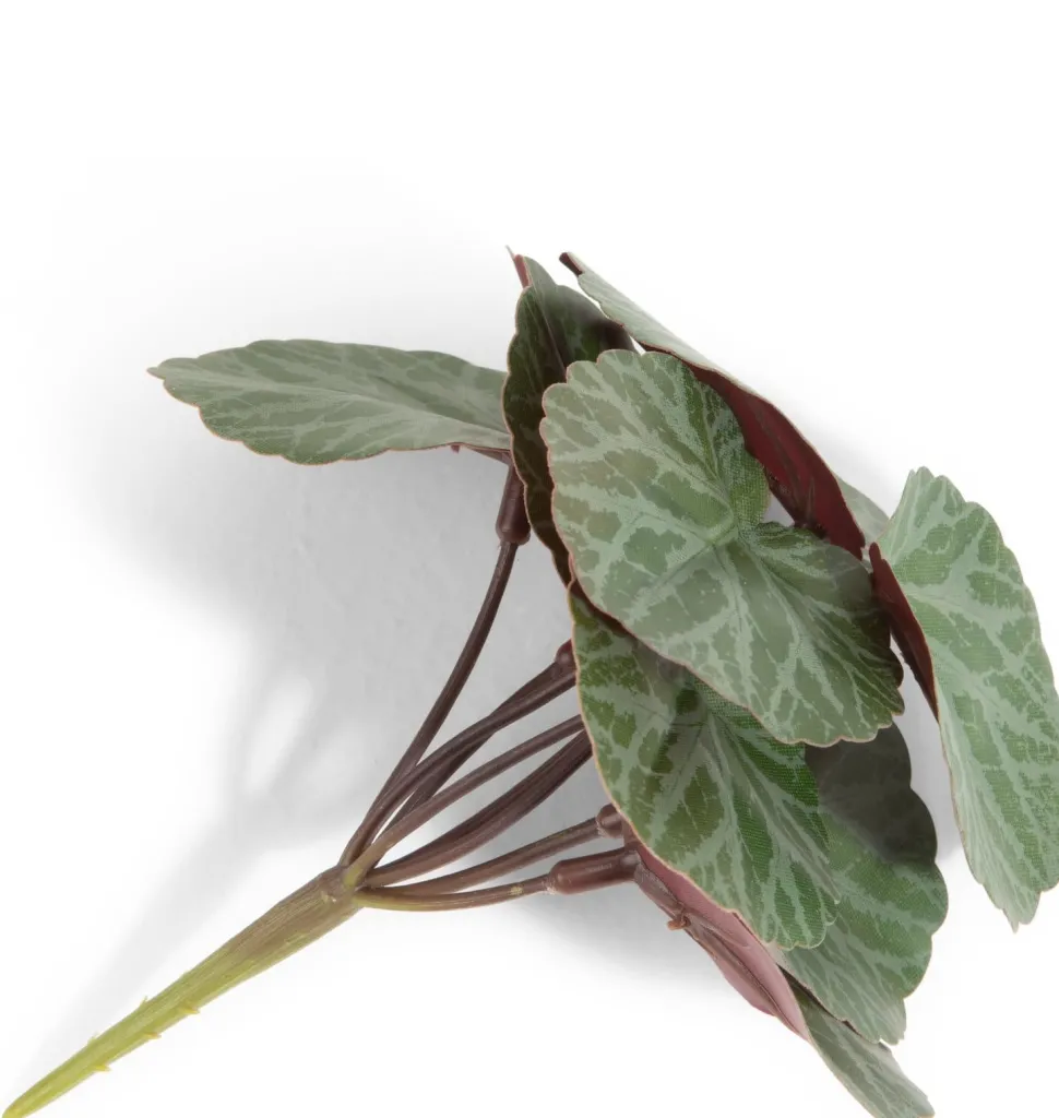 Saxifrage Mini Bush H13cm kunstbloem - Groen