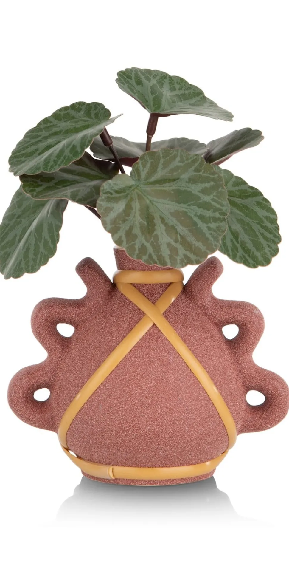 Saxifrage Mini Bush H13cm kunstbloem - Groen