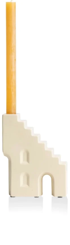 Skala kandelaar H17.6cm - Cremekleurig