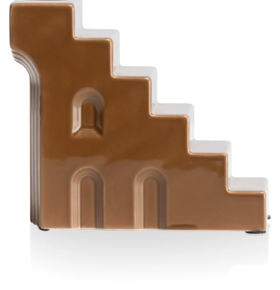 Skira kandelaar H11.8cm - Bruin