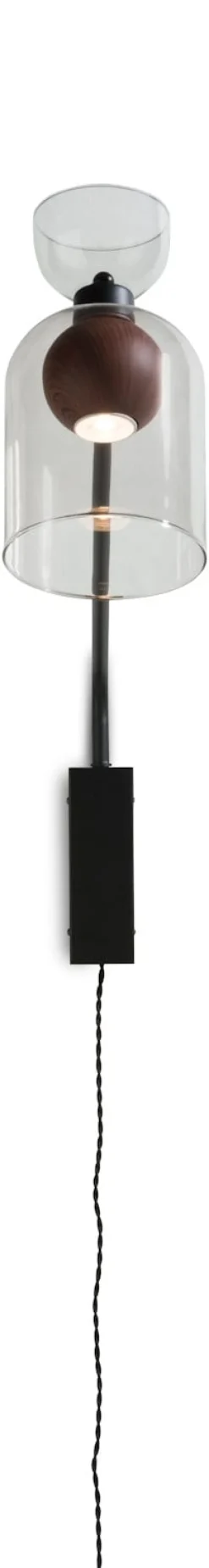 Skylar glazen bol D16cm - Zwart / antraciet