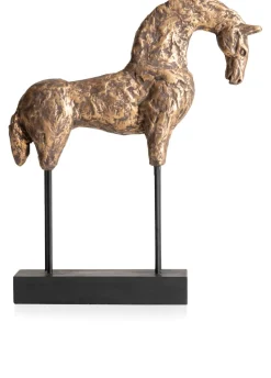 Stallion beeld H35cm - Goud