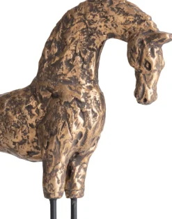 Stallion beeld H35cm - Goud