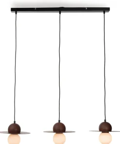 Ufo hanglamp 3*G9 - Bruin