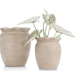 Wave pot H40cm - Beige