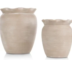 Wave pot H40cm - Beige